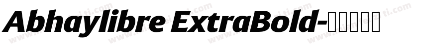 Abhaylibre ExtraBold字体转换